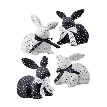 Conejo Orejas Bajas  - Set 4 Color Blanco De 12,7 Cm