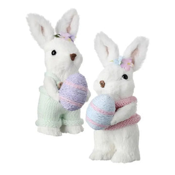 Conejitos De Pascua - Set 2 Color Verde Agua De 18 Cm