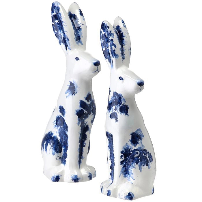 Conejos Bloomsbury - Set 2 Color Azul - Blanco De  X 23 Cm
