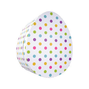 Caja Lunares  Color Blanco De  17 Cm