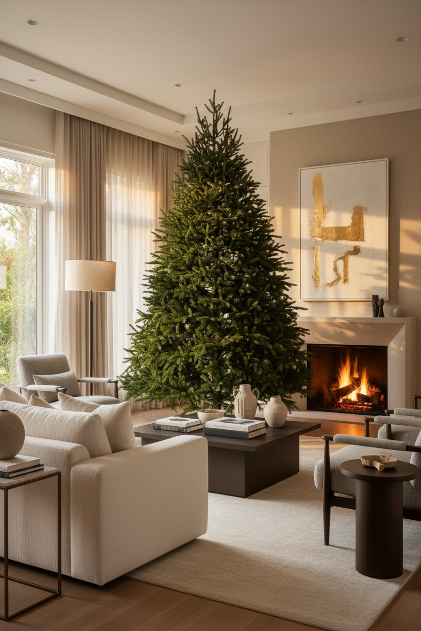 Cómo elegir la altura del árbol de Navidad según el espacio de tu sala
