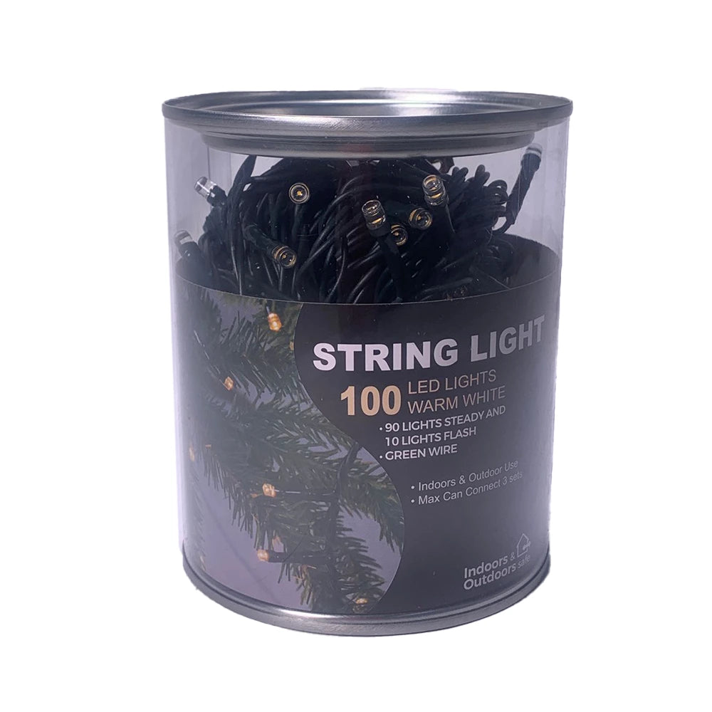 Luces Led Calido Fijas Con Intermitentes Calido Cable Verde