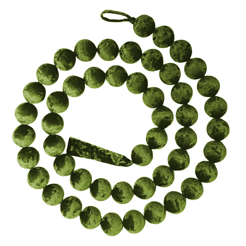 Guirnalda Bambalinas Oliva 8 color verde de  379 cm