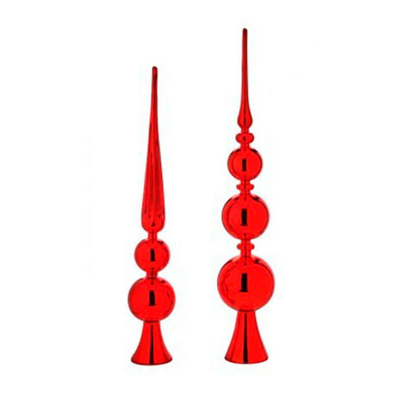 Finial Cristal Set - 2 Color Rojo De  0 X  0 X 84 X 0 Cm
