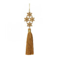 Borla Flowers Color Dorado De 20 Cm