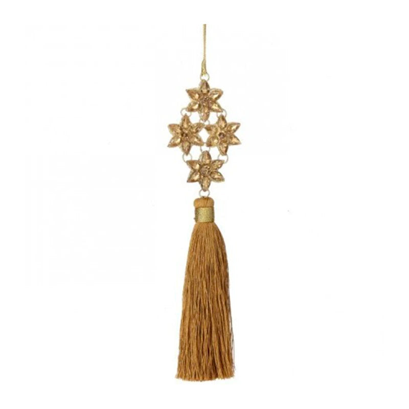 Borla Flowers Color Dorado De 20 Cm