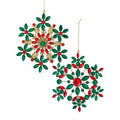 Copo Brillante Color Rojo - Verde - Dorado De 18 Cm