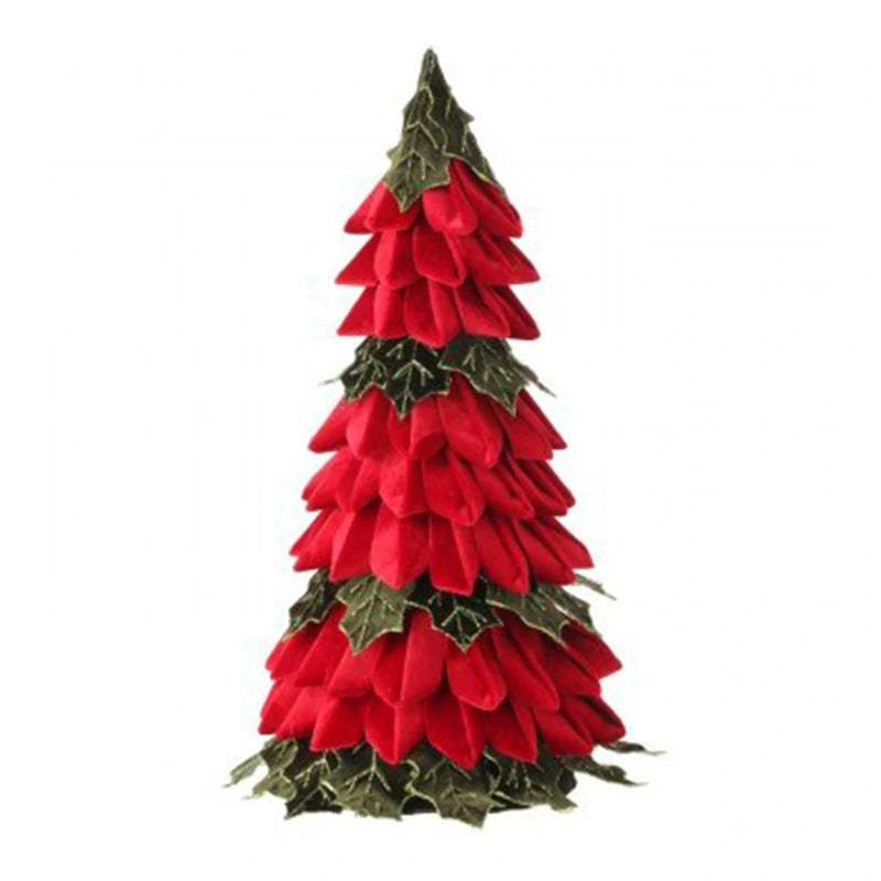 Pino Hojas Muerdago Color Rojo - Verde De 51 Cm