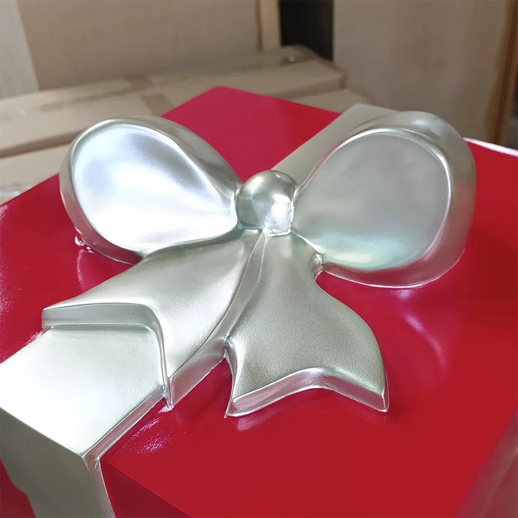 Caja de Regalo Navideña Decorativa con Moño 42cm