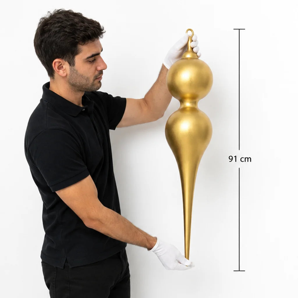 Finial Cono Navideño Figura Colgante 91cm