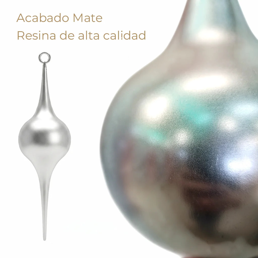 Finial Gota Navideño Lágrima Figura Colgante 74cm