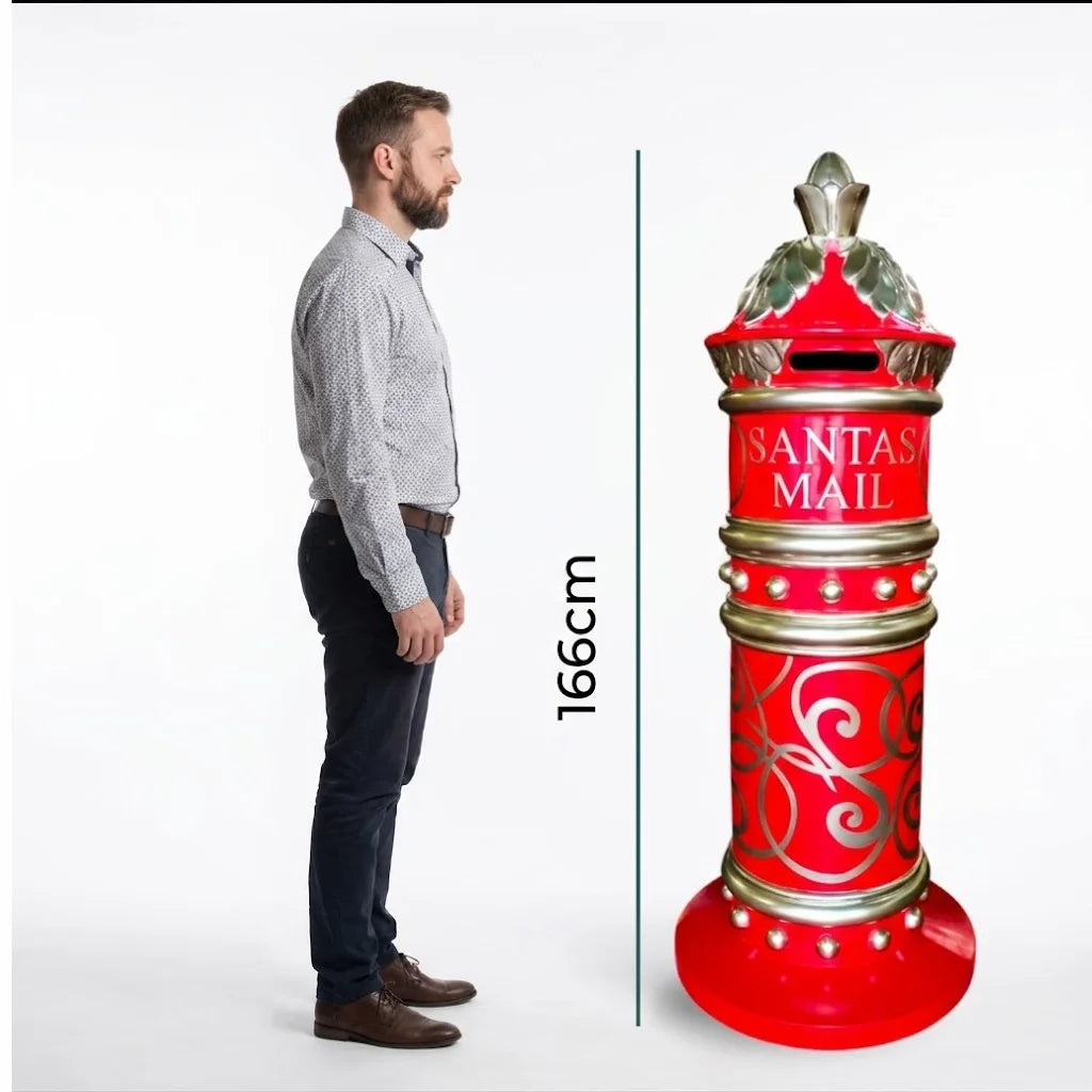 Buzón de Santa Claus Navideño Figura Decorativa 166cm