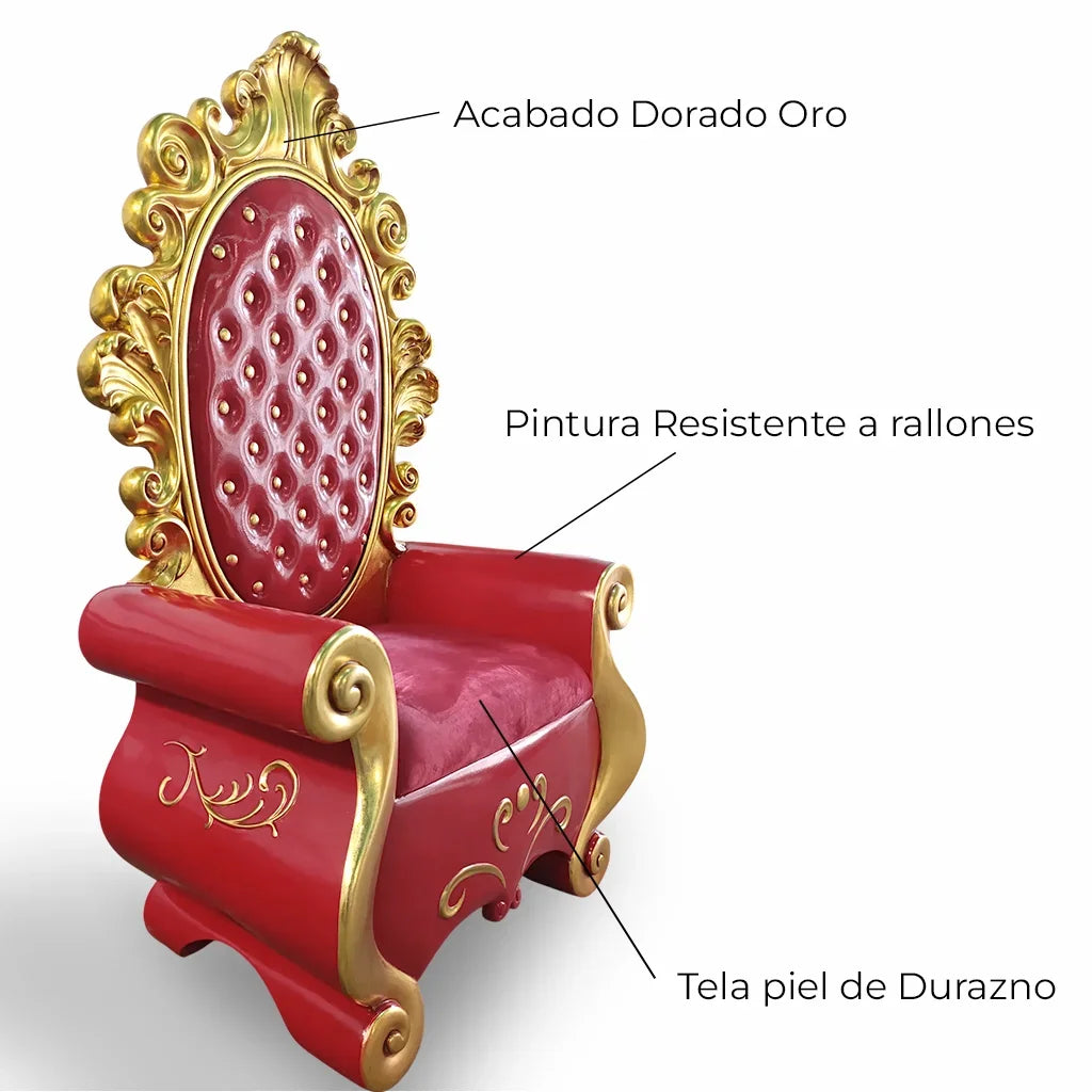 Trono de Santa Claus Navideño Figura Decorativa 104cm