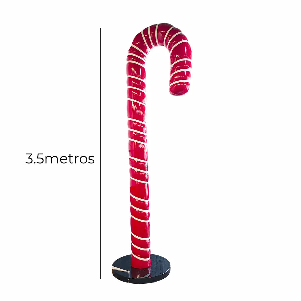 Bastón de Caramelo Gigante 3.5 Metros Figura Exterior