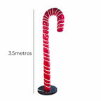 Bastón de Caramelo Gigante 3.5 Metros Figura Exterior