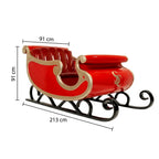 Trineo de Santa Claus Decorativo Figura Navideña 213cm
