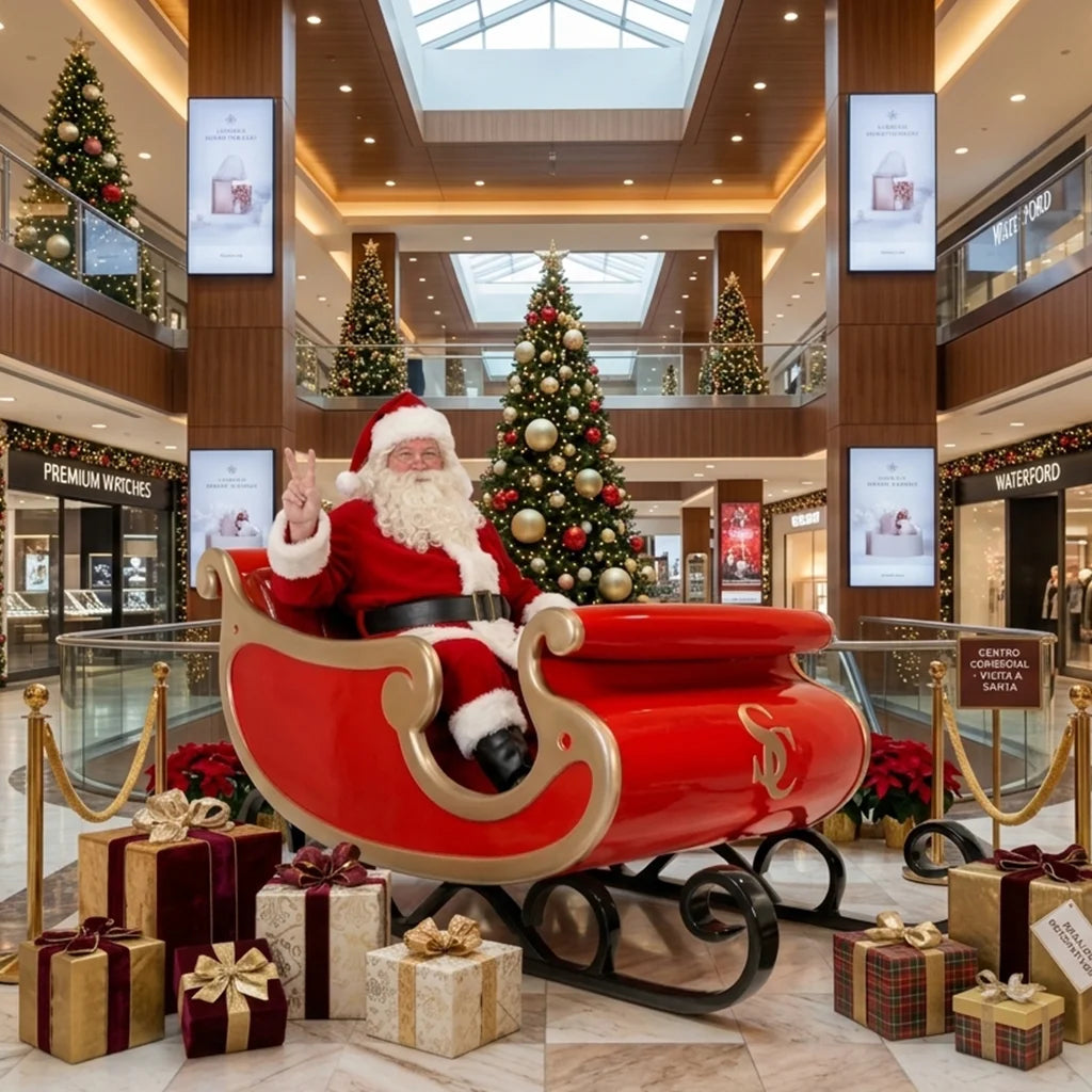 Trineo de Santa Claus Decorativo Figura Navideña 213cm