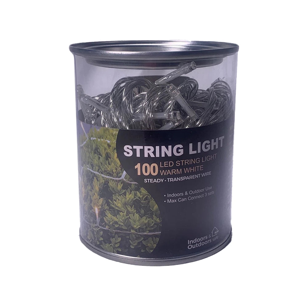 Luces Led Calidas Fijas Cable Transparente