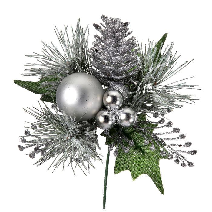 Follaje Piña Plateado 17 Cm Color Plateado De 0 X 0 X 17 X 0 Cm