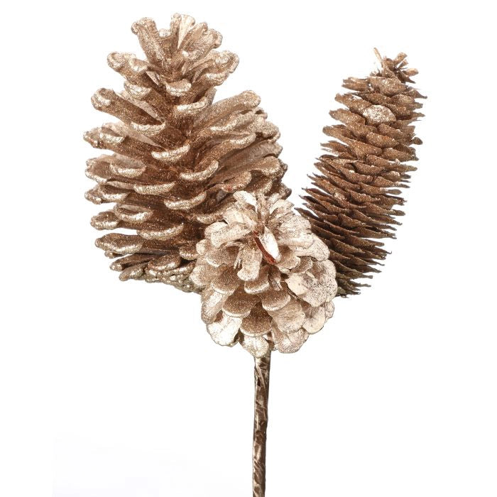 Follaje Piñas Marrón 23 Cm