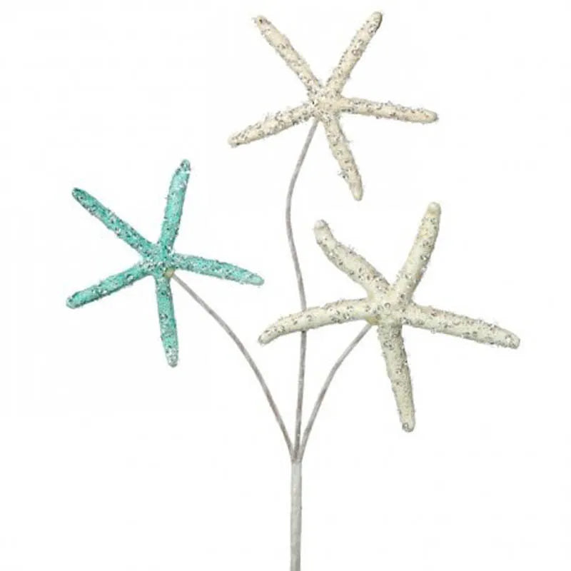 Follaje Estrella Marina Azul- Beige 41 Cm