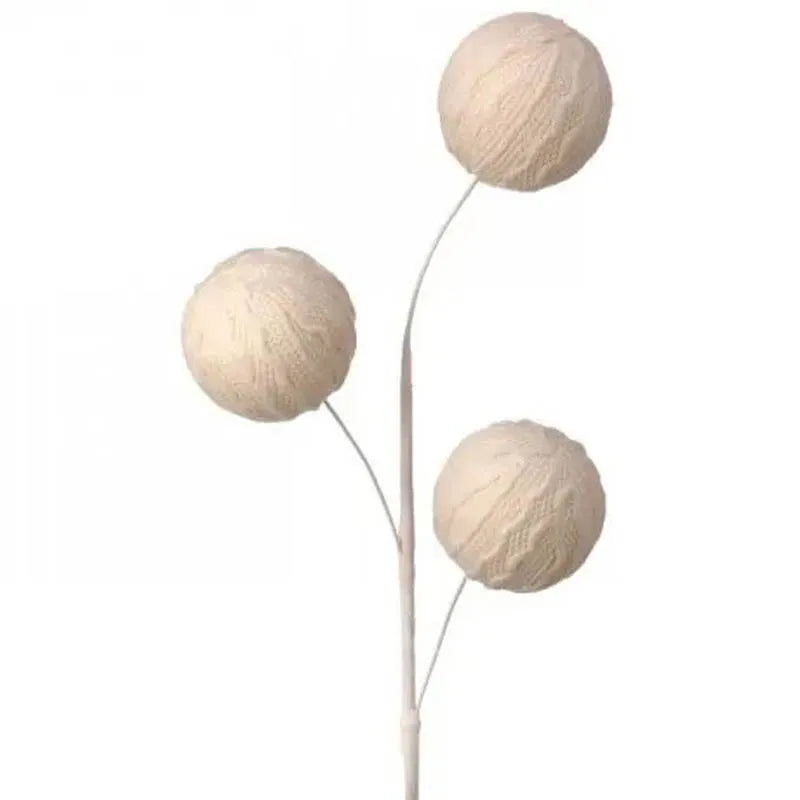 Follaje Pompom Beige 76 Cm