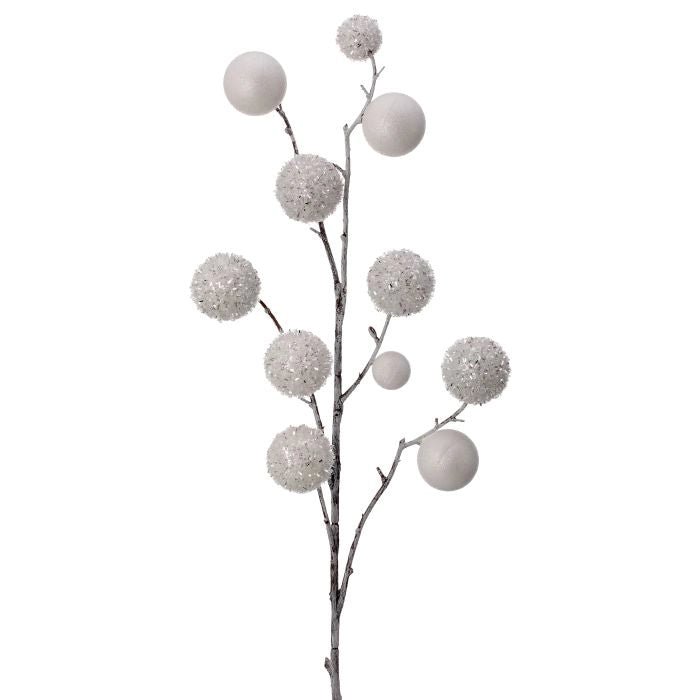 Follaje Bambalinas Brillantes Plateado 107 Cm