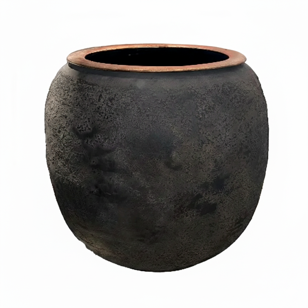 Maceta de Hierro Sólido - Acabado Rustico (78cm)