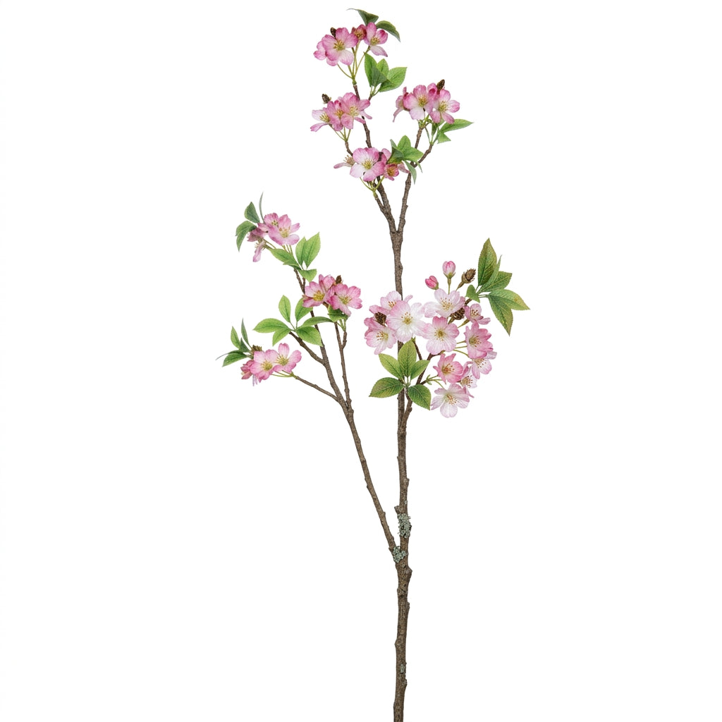 Rama Flor Cerezo Artificial Hiperrealista Rosado 109cm