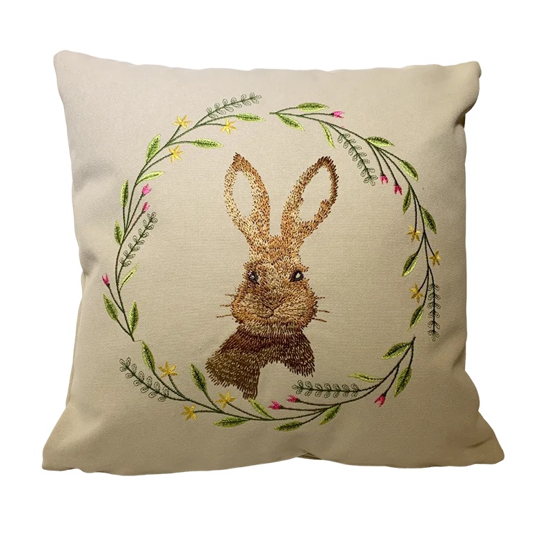 Cojín Conejo Color Beige - Marrón De 41x41 Cm