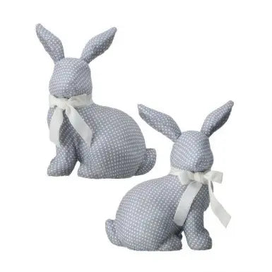 Conejos Lunares Lazo - Set 2 Color Gris De  23 Cm