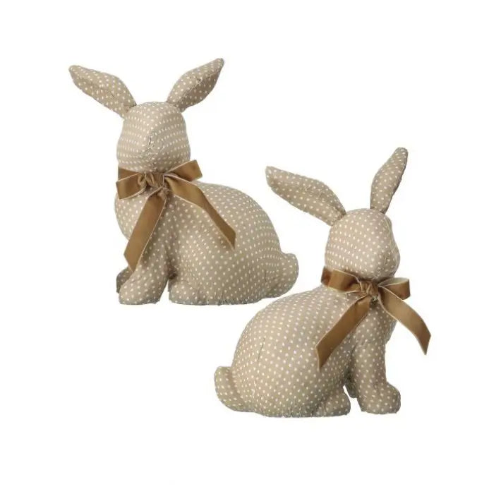 Conejos Lunares Lazo - Set 2 Color Beige De 23 Cm