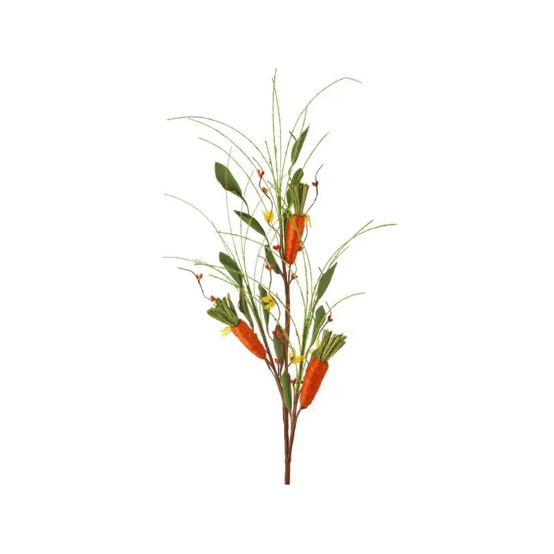 Follaje Zanahorias Color Anaranjado - Verde De 58cm