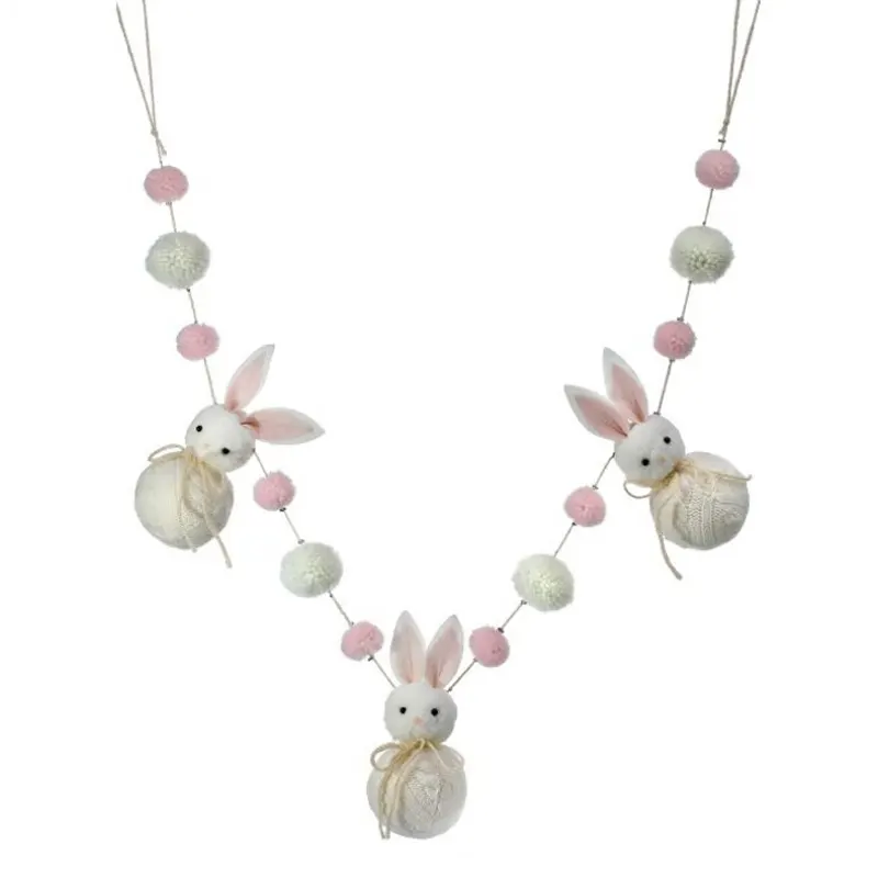 Guirnalda Conejitos Color Blanco De 91 Cm