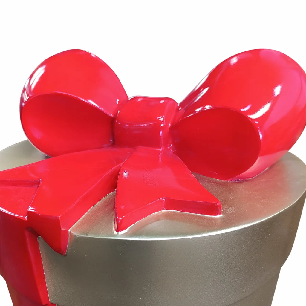 Caja de Regalo Cilíndrica Navideña Decorativa 55cm