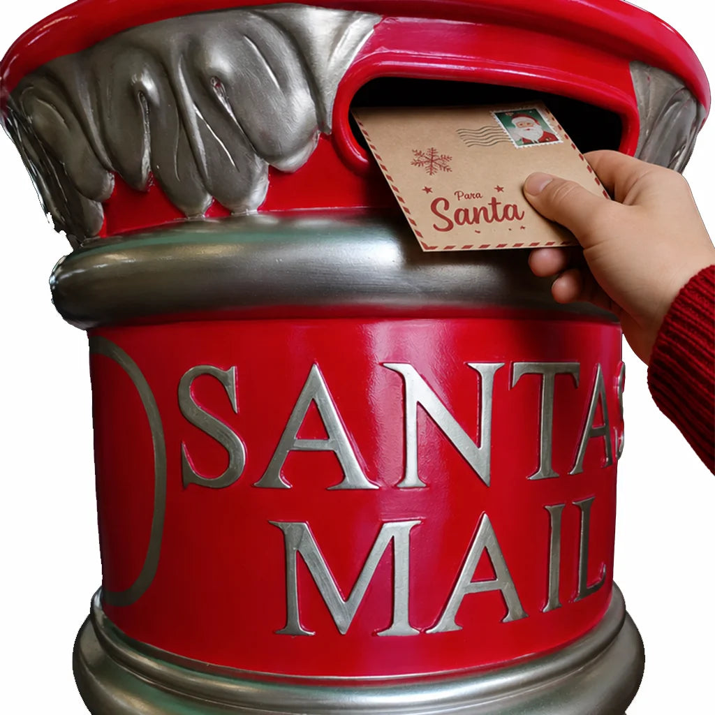 Buzón de Santa Claus Navideño Figura Decorativa 166cm