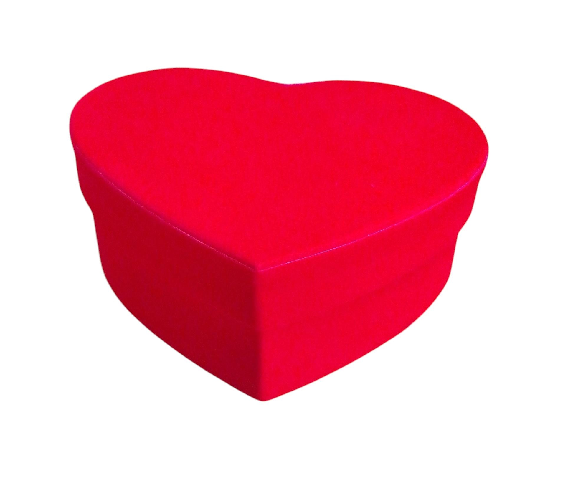 Caja Velvet Corazón color rojo de  0 x  19 x 7 x 17 cm