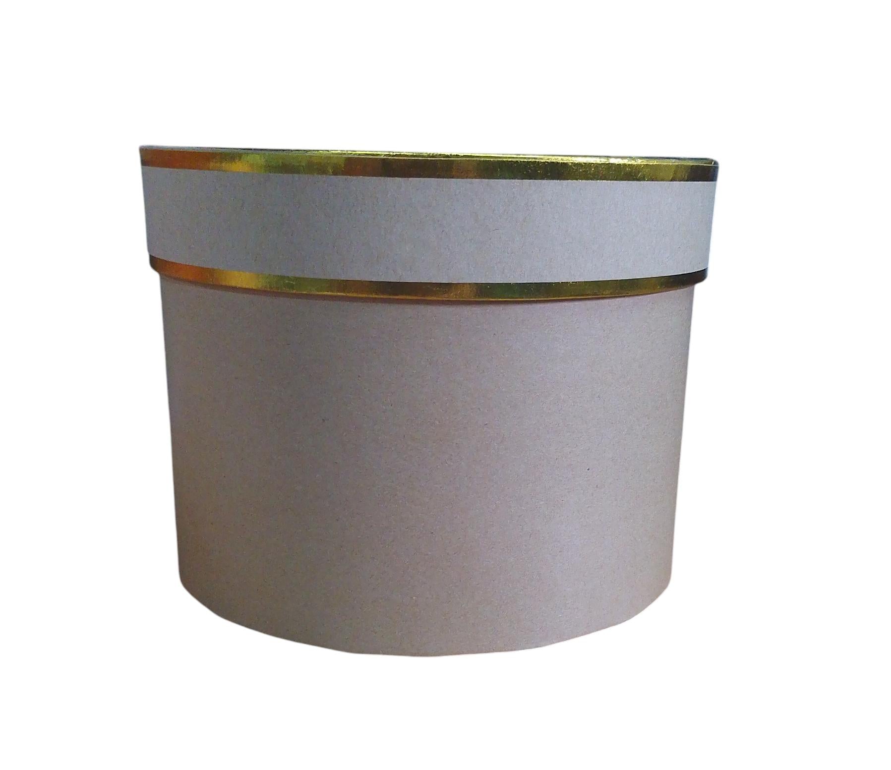 Caja Cilíndrica color beige de  13 x  0 x 17 x 0 cm