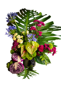 Arreglo Floral Natural Jade – Anturios, Margaritas y Agapantos