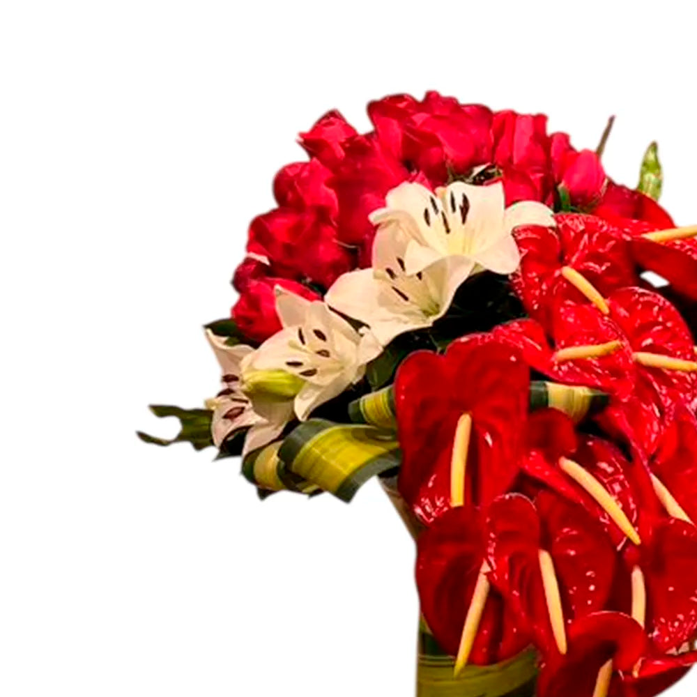 Arreglo Floral – Orquídeas, Lirios y Anturios Premium