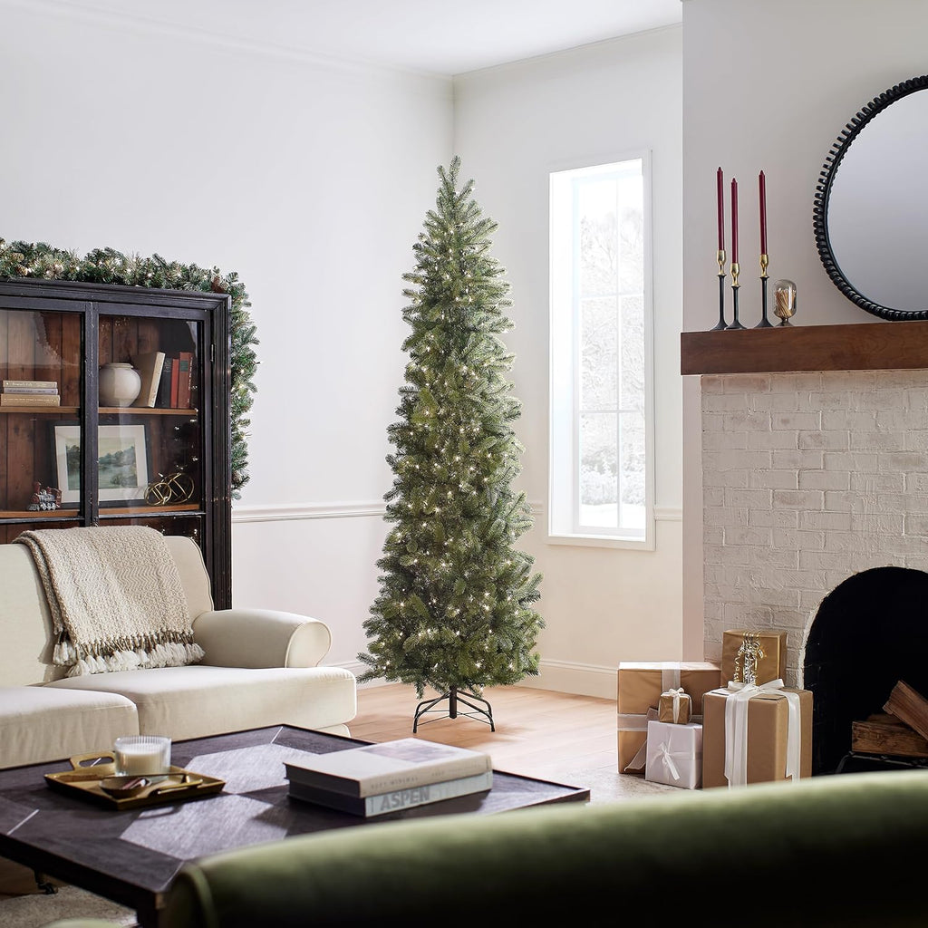 Árbol de Navidad Slim con Luces Cálidas LED 366cm