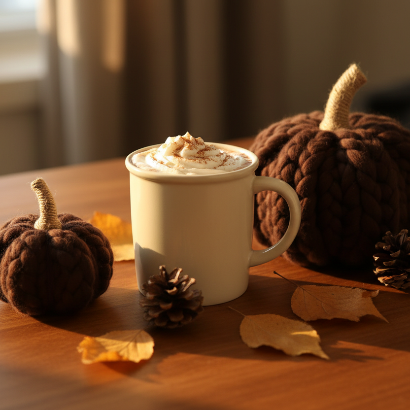 Calabaza Tejida - Escala con Taza