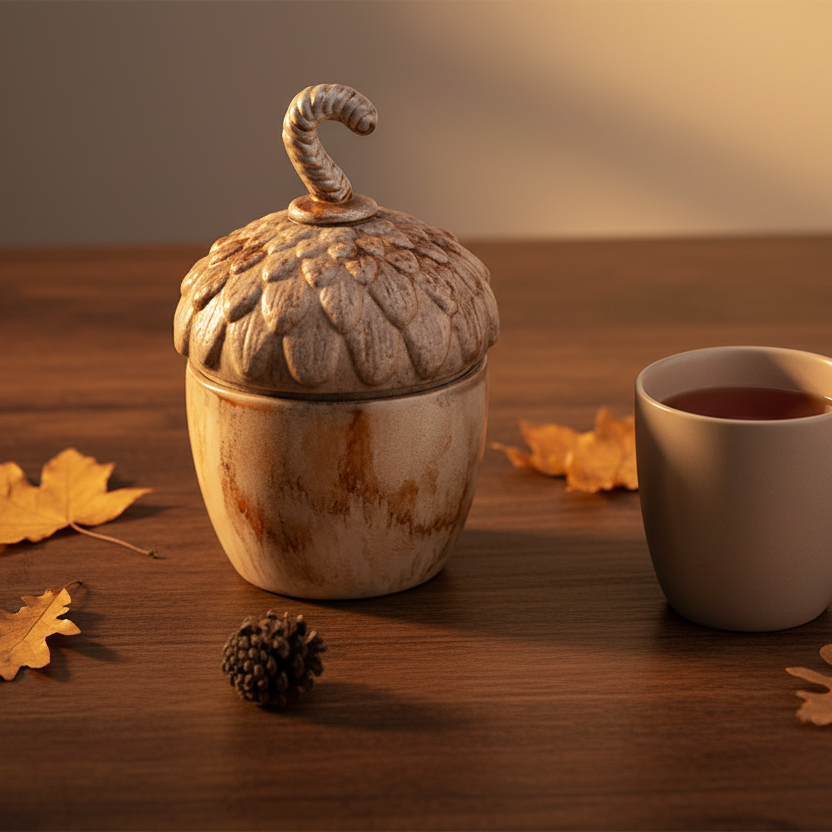 Envase Bellota Beige con Taza - Escala