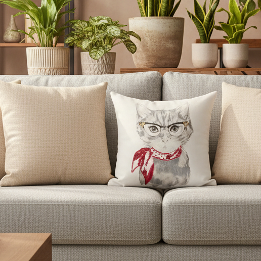 Foto Ambiente Cojín Sofia Cat — Protagonista