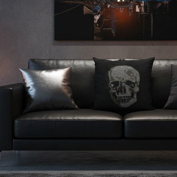 Foto Ambiente Cojín Sofia Skull Strass
