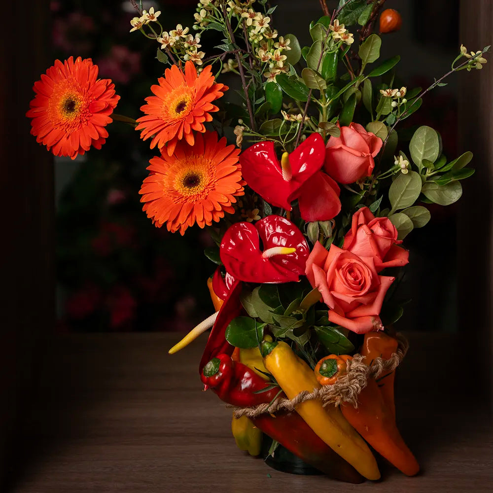 Fresh (Anturios, Rosas, Gerberas y Pimientos)
