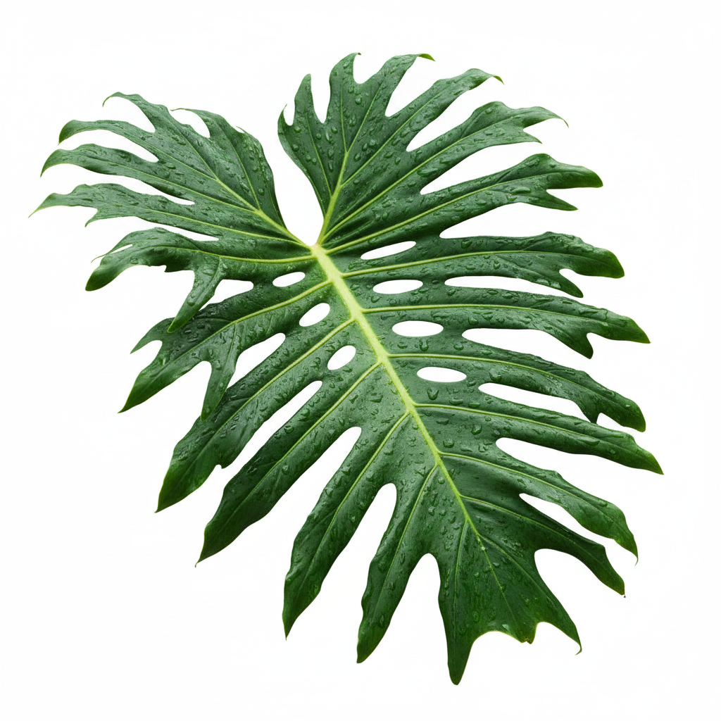 Hoja de Uña de Danta - Fondo Blanco
