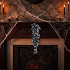 Decoración Halloween gótico colgante racimo calaveras negro plateado 30cm puerta techo chimenea Caracas Venezuela