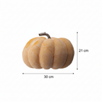 Medidas calabaza decorativa sintética naranja durazno 30cm ancho 21cm alto cotas externas ficha técnica