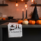 Decoración cocina Halloween con paño bruja algodón blanco If The Wardrobe Fits Caracas Venezuela